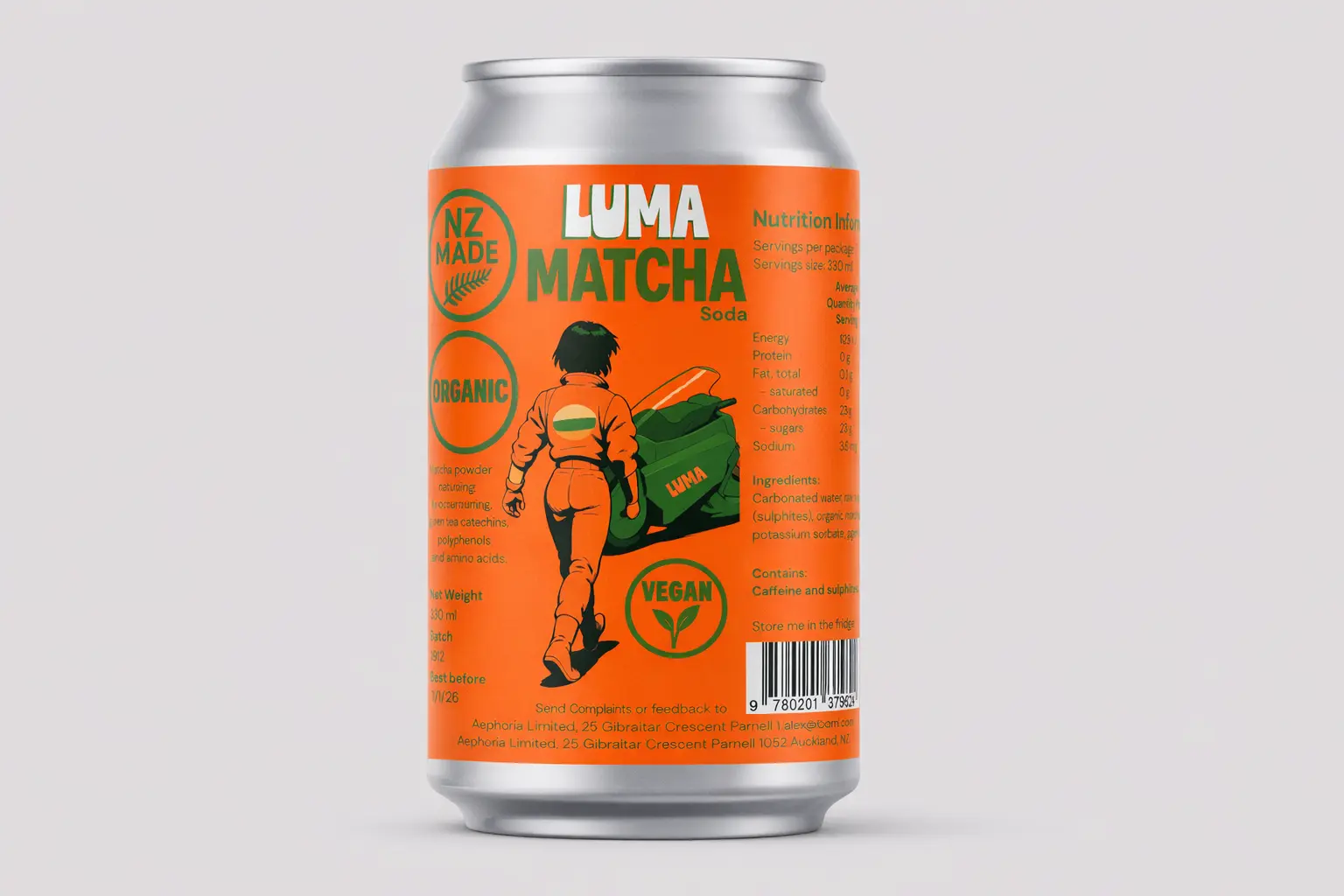 Luma Matcha Soda – organic matcha drink NZ